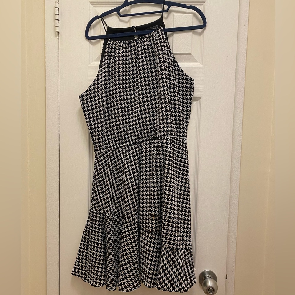 Houndstooth Halter Dress